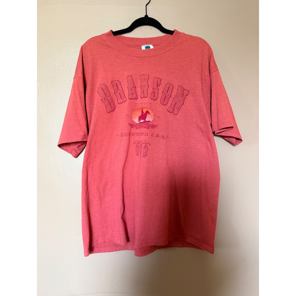 Kingtree Classic XL Red Branson Missouri Graphic T Shirt Western Cotton Vintage